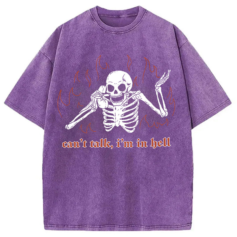bbb Can't Talk In Hell Washed T-Shirt