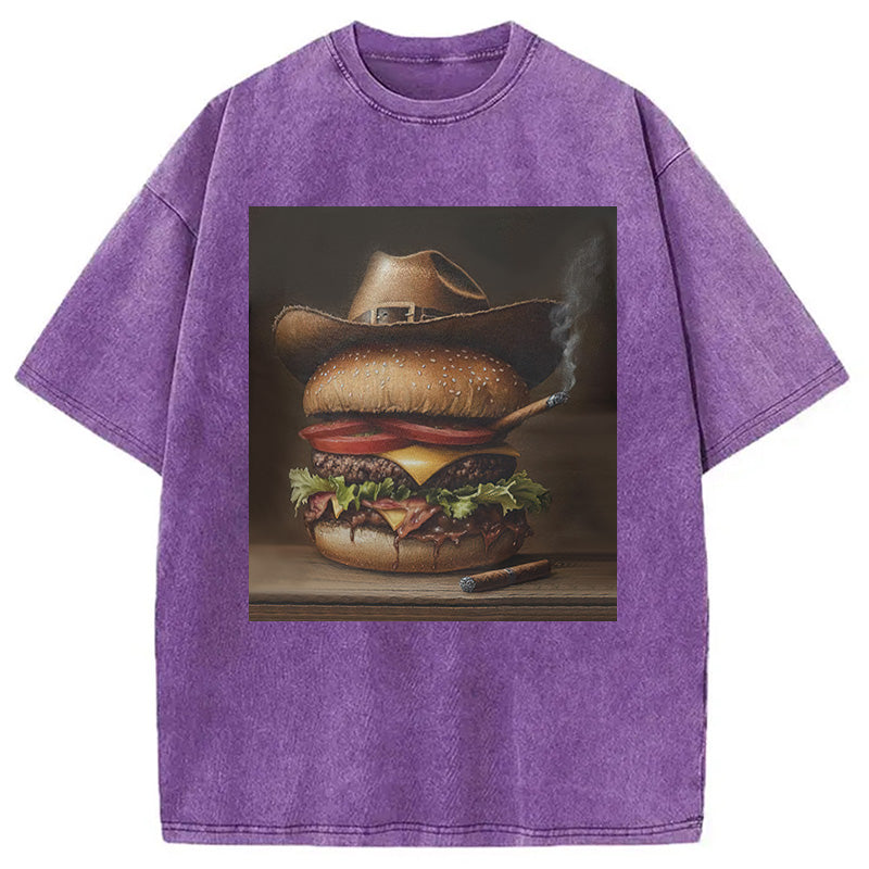 bbb Funny Hamburger Meme Washed T-Shirt