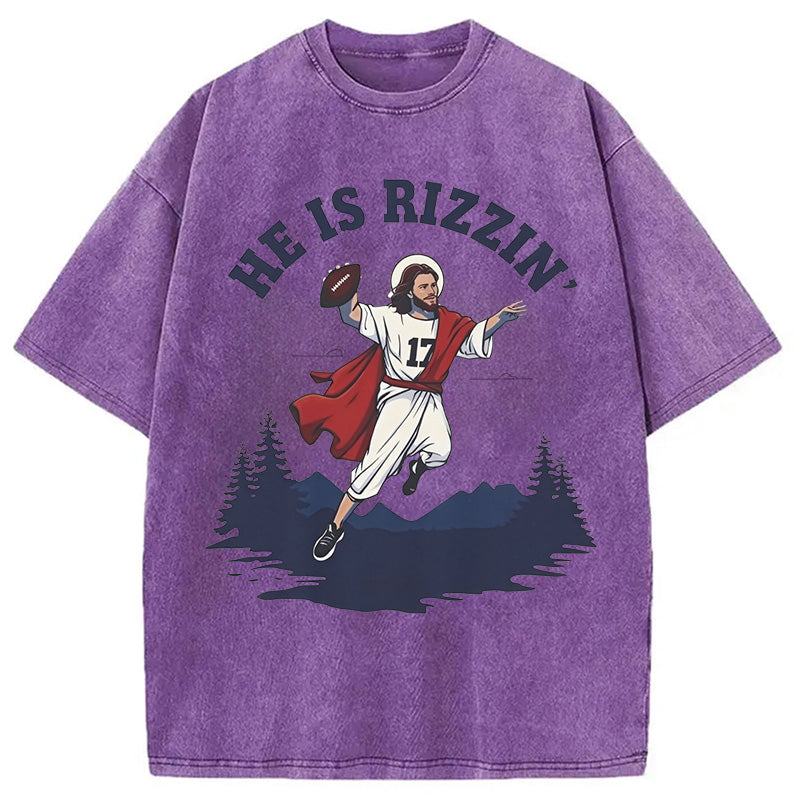 bbb He Is Rizzin' Washed T-Shirt