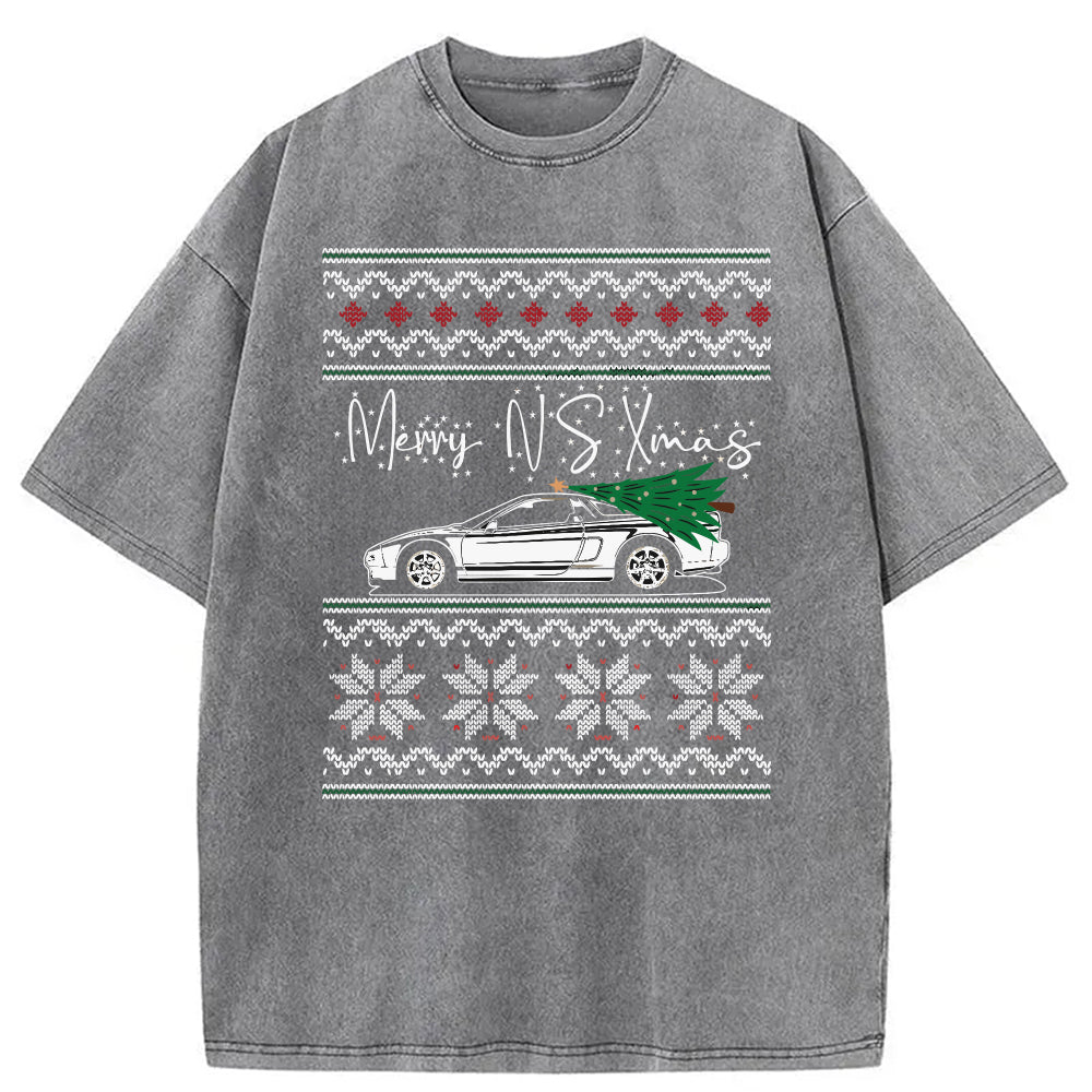 bbb Japanese Sports Car JDM Christmas Washed T-Shirt