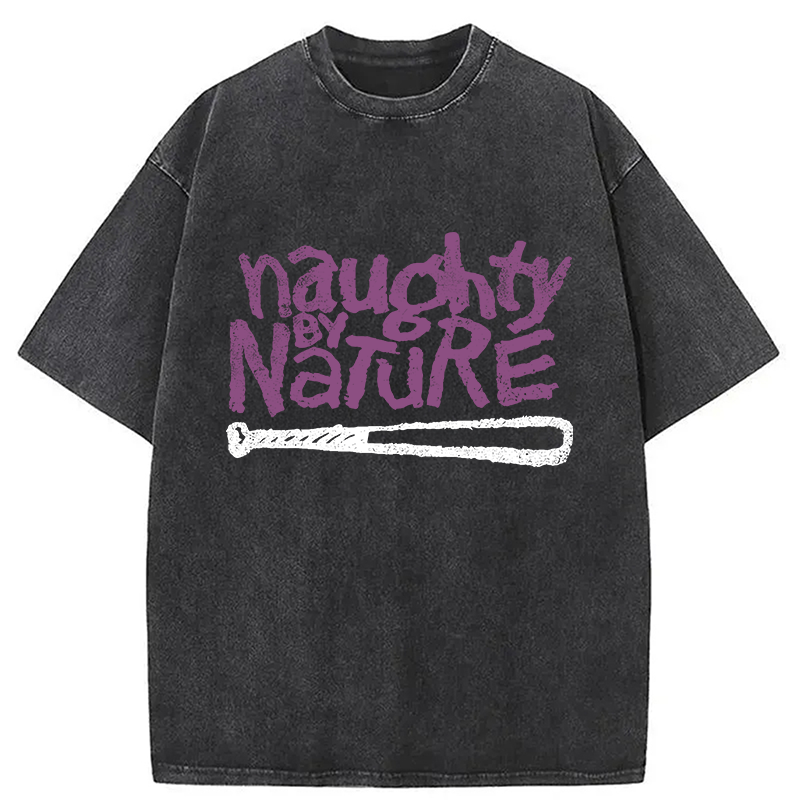 bbb Logo Naughty By Nature Hiphop Washed T-Shirt