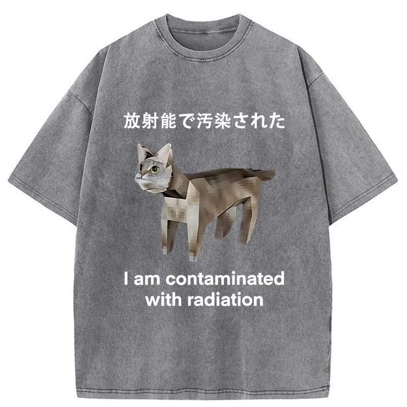 bbb Cat Contaminated By Radiation Washed T-Shirt