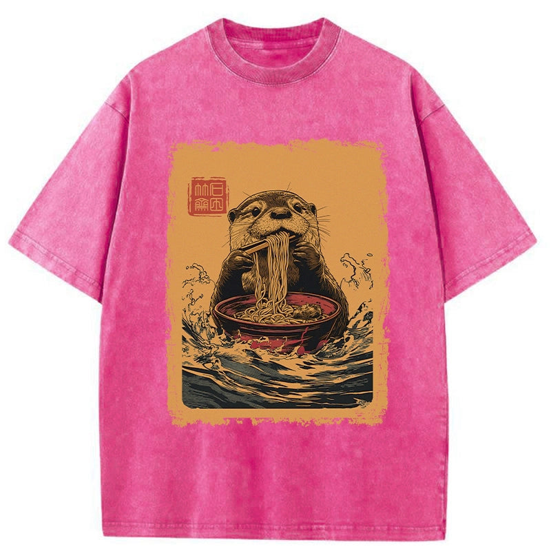 bbb Ramen Lover Otter Washed T-Shirt