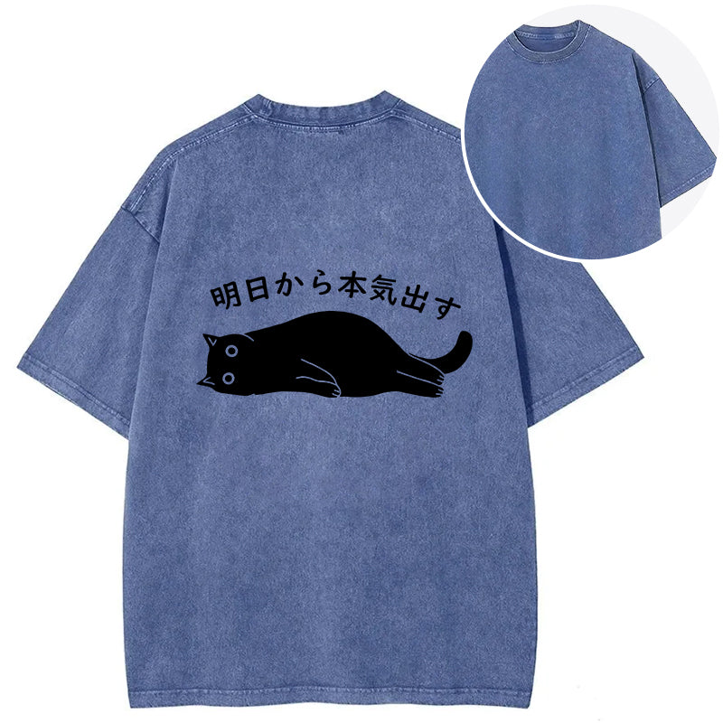 bbb I'm Going To Get Serious Tomorrow Back Washed T-Shirt