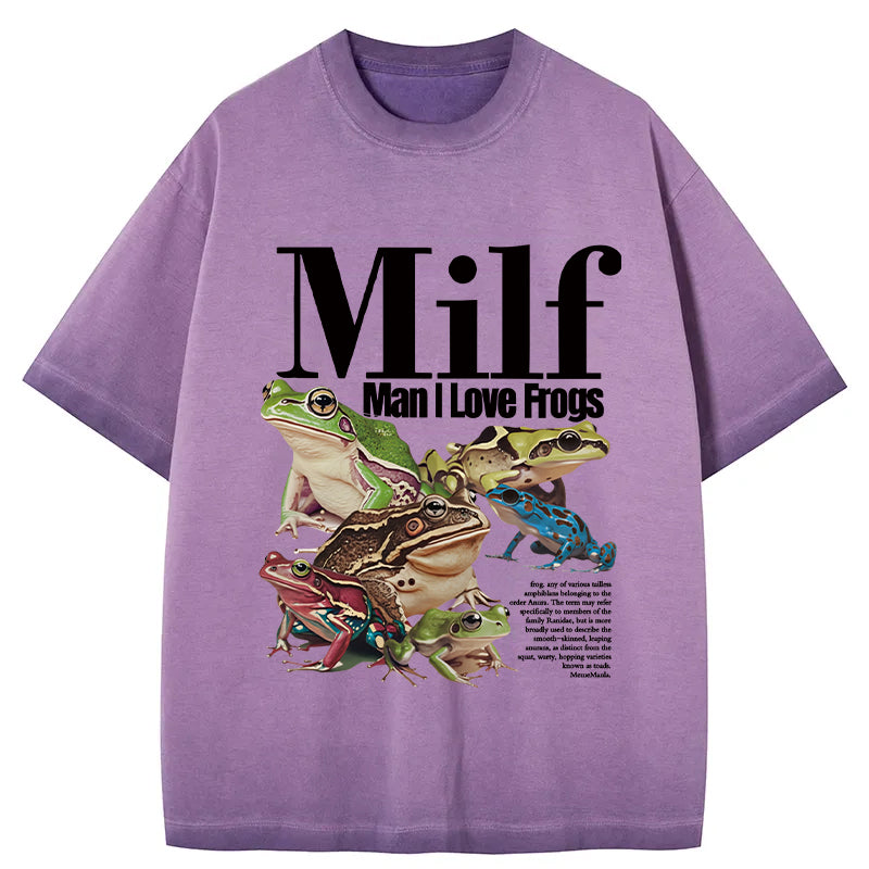 bbb Man I Love Frogs Meme Gradient Washed T-Shirt