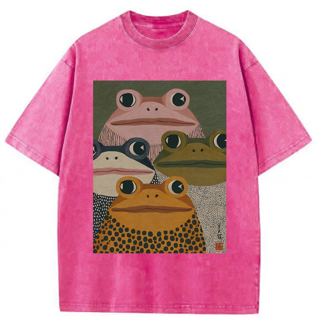 bbb Japanese Frogs Washed T-shirt