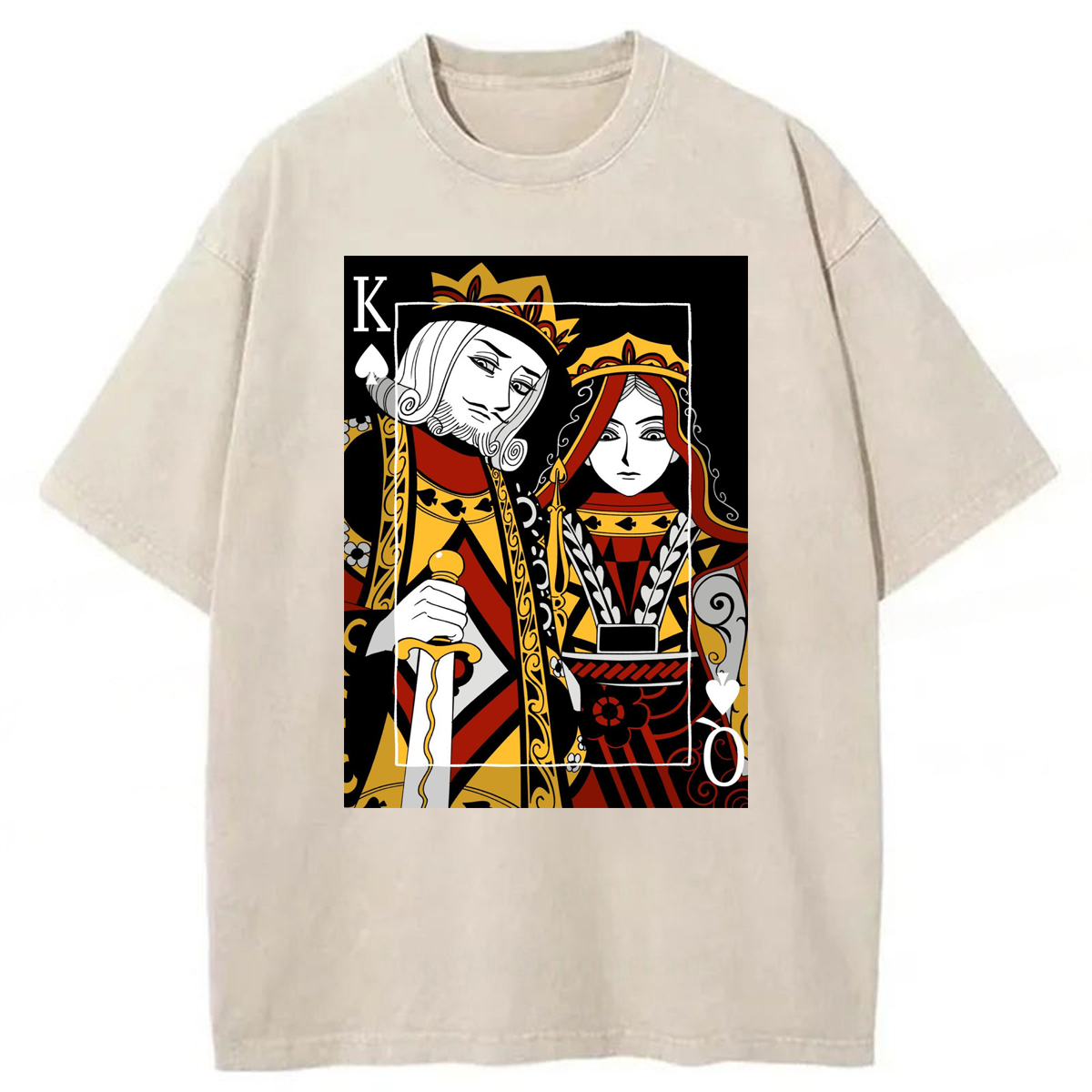 bbb King And Queen Poker Washed T-shirt