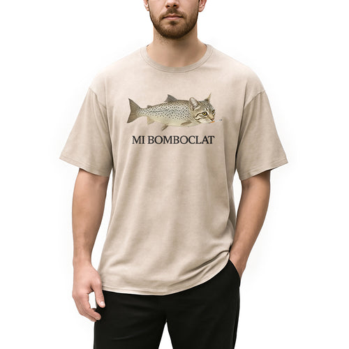 Bomboclat Fish Cat Meme Washed T-Shirt