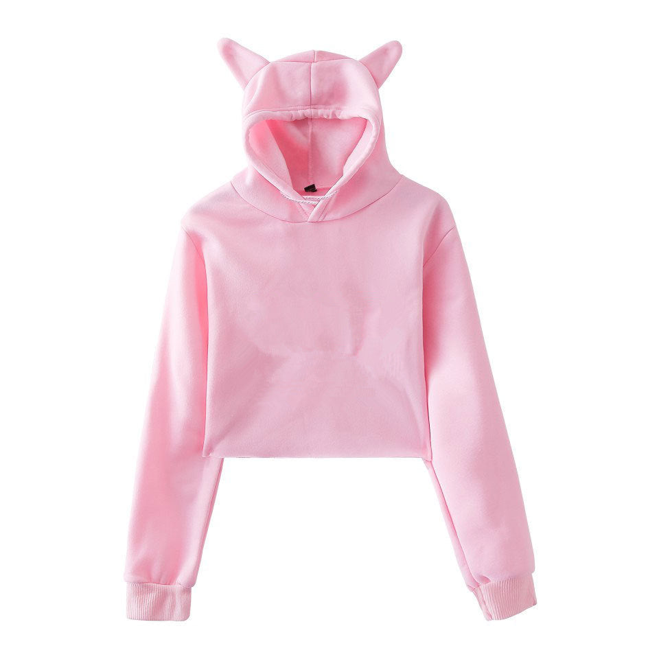 Soft Women's Cropped Hoodie - Boxy Relaxed Cut, Cotton