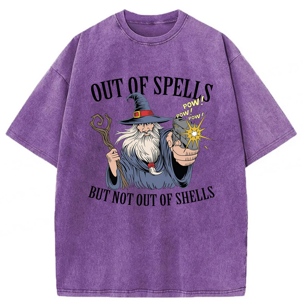 bbb Out Of Spells But Not Out Of Shells Washed T-shirt