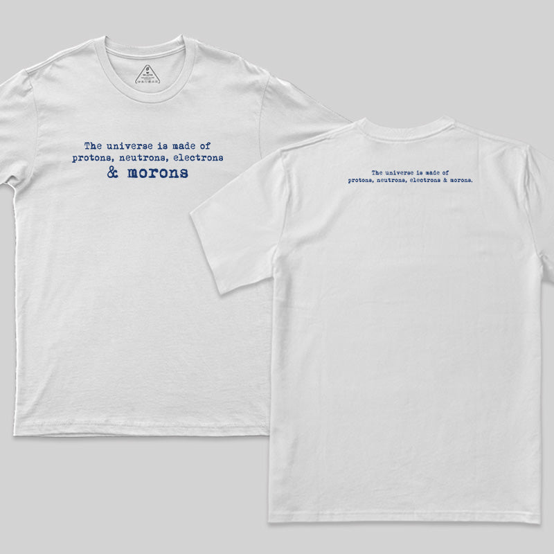 The Composition Of The Universe Science Front and Back Printed T-Shirt