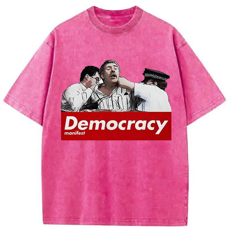 bbb This Is Democracy Manifest Washed T-Shirt