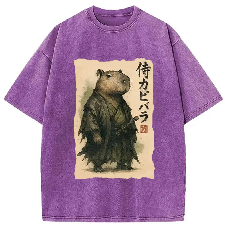bbb Capybara Samurai Washed T-Shirt