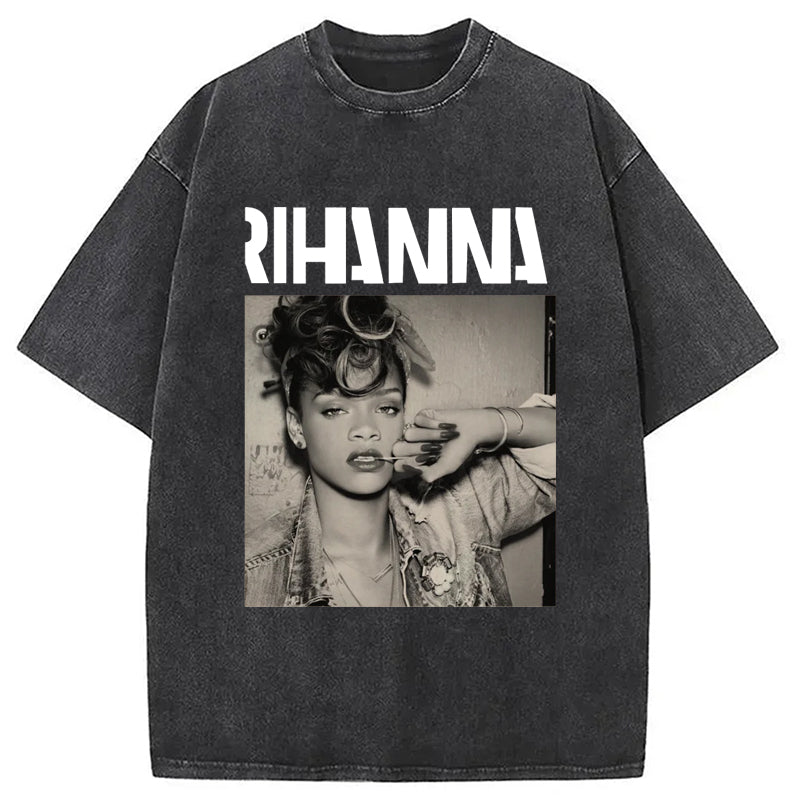 bbb Rihanna Badgal 90's Hip Hop Rap Washed T-Shirt