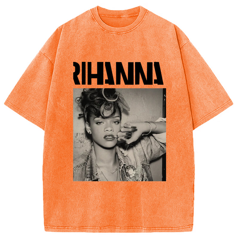 bbb Rihanna Badgal 90's Hip Hop Rap Washed T-Shirt