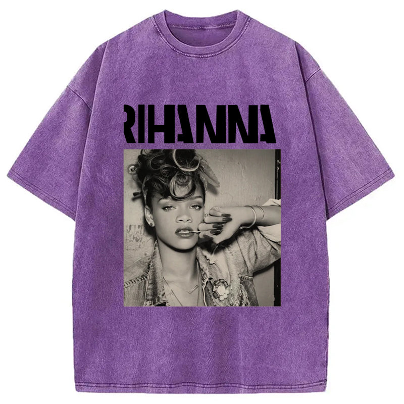 bbb Rihanna Badgal 90's Hip Hop Rap Washed T-Shirt