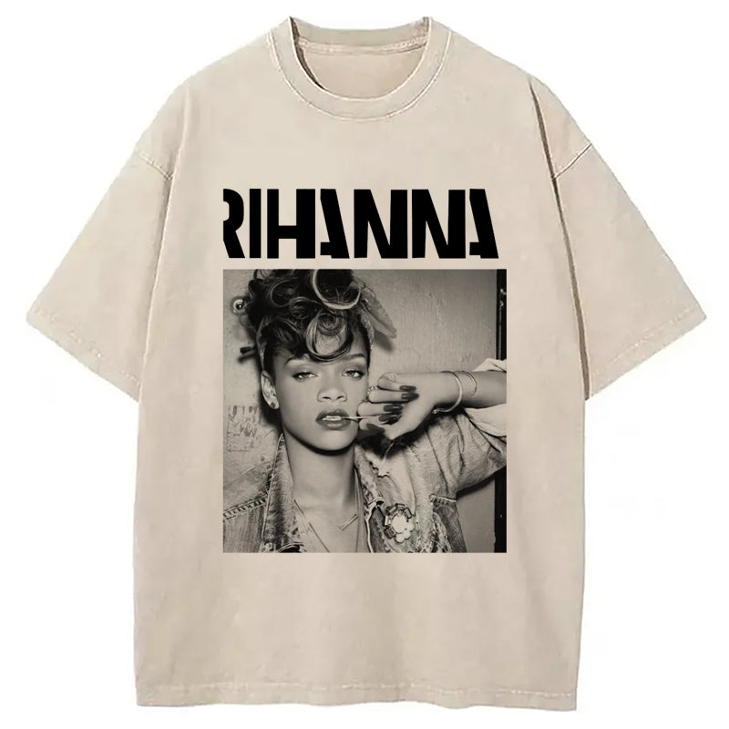 bbb Rihanna Badgal 90's Hip Hop Rap Washed T-Shirt