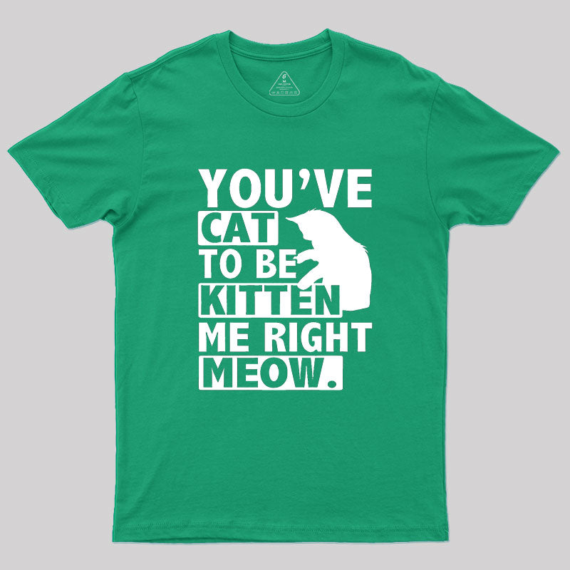 You've Cat To Be Kitten Me Right Meow  T-Shirt
