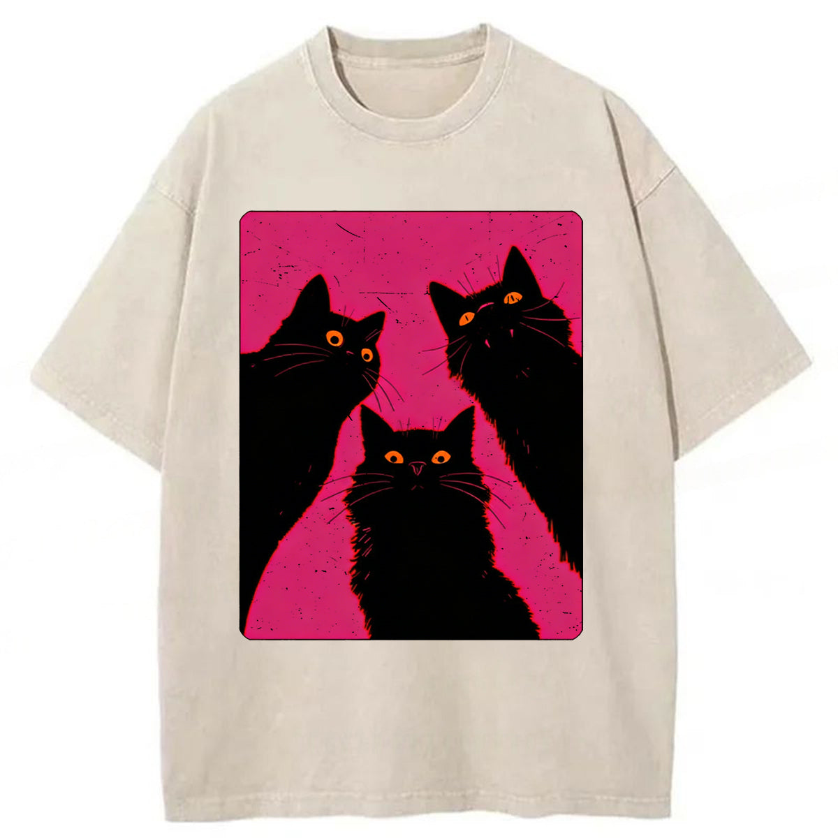 bbb Black Cats It's Time To Wake Up Washed T-shirt