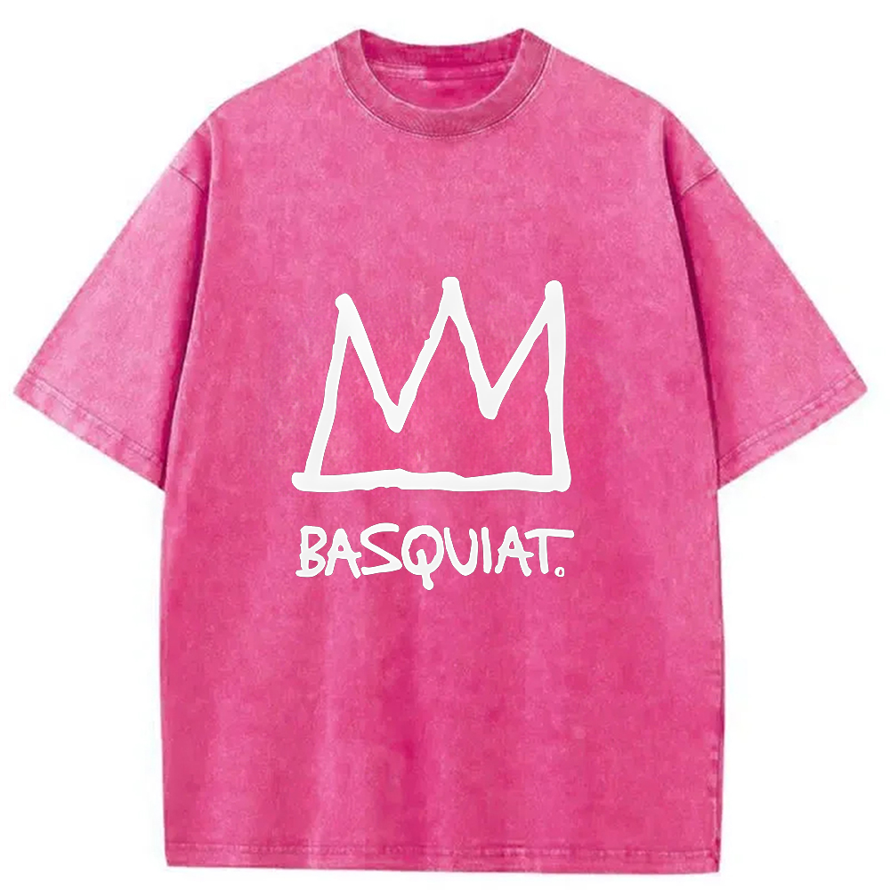 bbb Jean Michel Basquiat Crown Washed T-Shirt