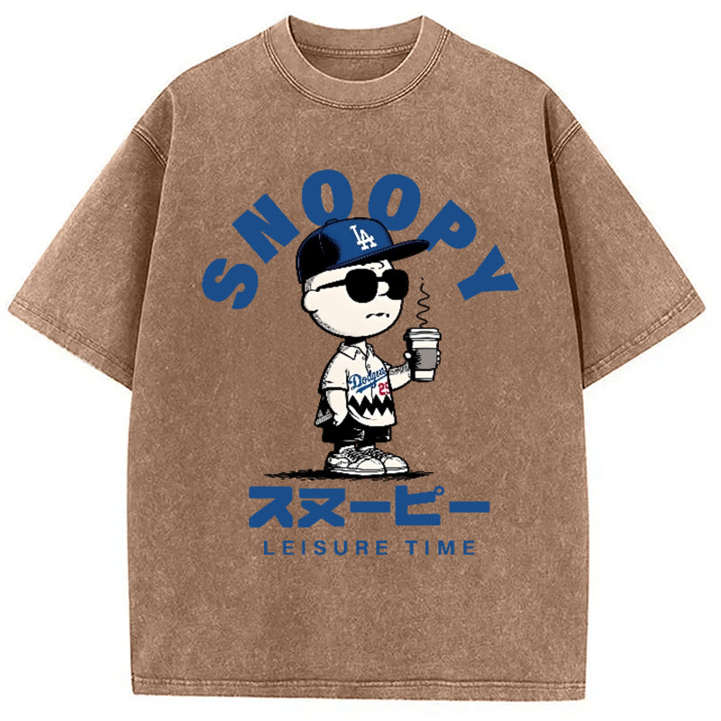 bbb Dodgers Snoopy Vintage Washed T-Shirt