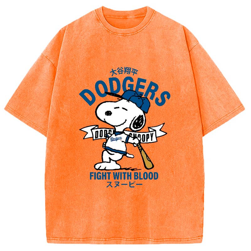 bbb Dodgers Fight With Blood Washed T-Shirt
