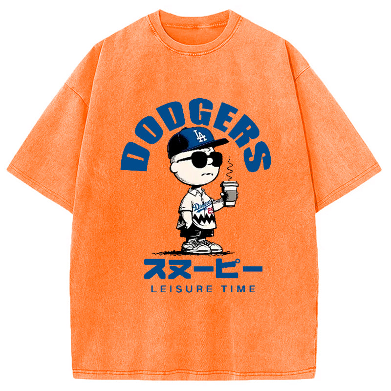 bbb Dodger Snoopy Vintage Japanese Washed T-Shirt