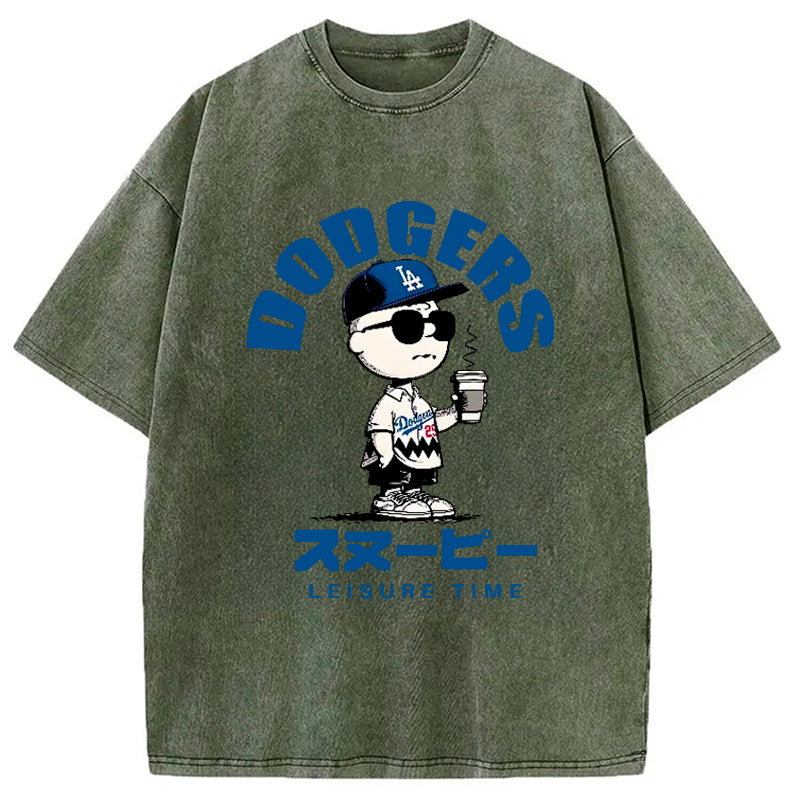 bbb Dodger Snoopy Vintage Japanese Washed T-Shirt