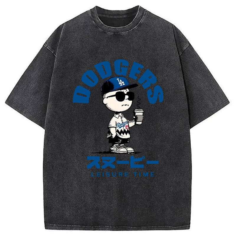 bbb Dodger Snoopy Vintage Japanese Washed T-Shirt