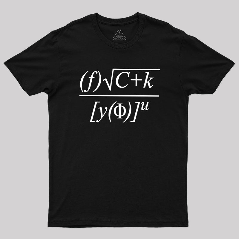 Funny Math Equation Sarcastic  T-Shirt