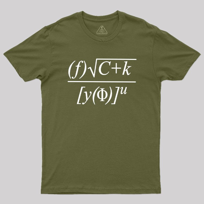 Funny Math Equation Sarcastic  T-Shirt