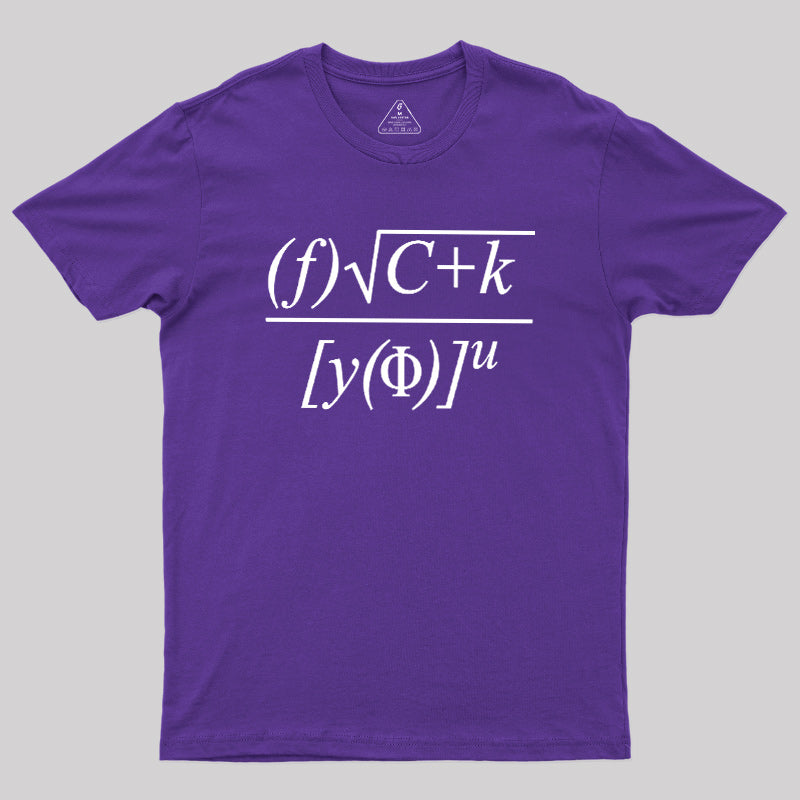 Funny Math Equation Sarcastic  T-Shirt