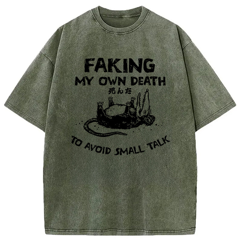 bbb Faking My Own Death Washed T-Shirt