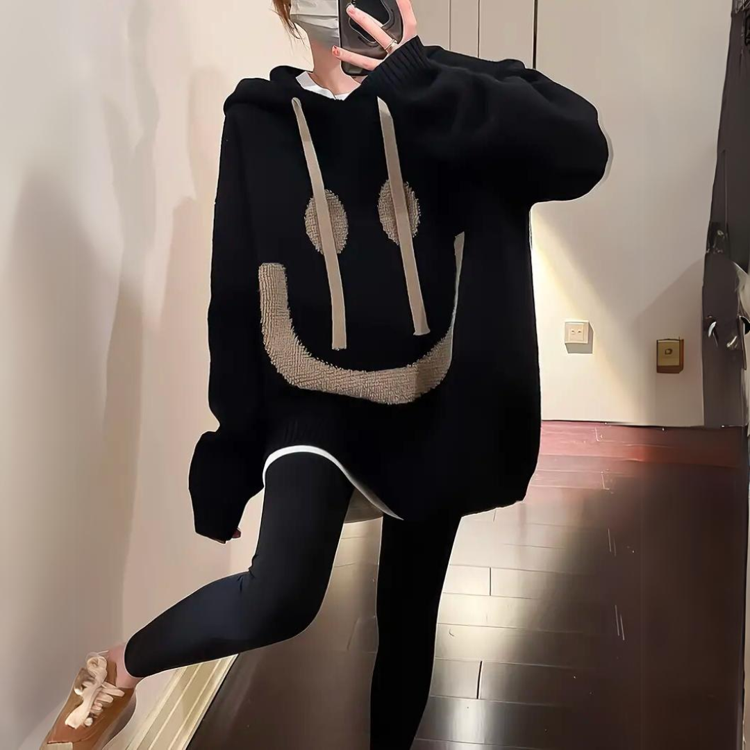 Warm Cozy Women's Oversized Hoodie - Knit, Everyday