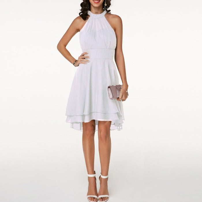 Elegant Women's Ruffled Dress for Summer and Formal Occasions - Lightweight and Comfortable