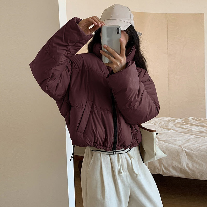 Insulating Women’s Cropped Puffer Coat - Boxy Polyester