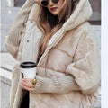 Insulating Womens Hooded Coat - Oversized Faux Fur Winter