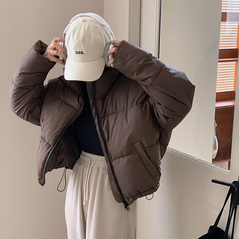 Insulating Women’s Cropped Puffer Coat - Boxy Polyester