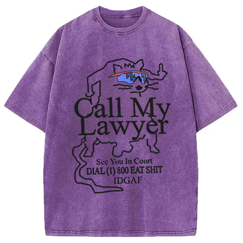bbb Call My Lawyer Washed T-Shirt