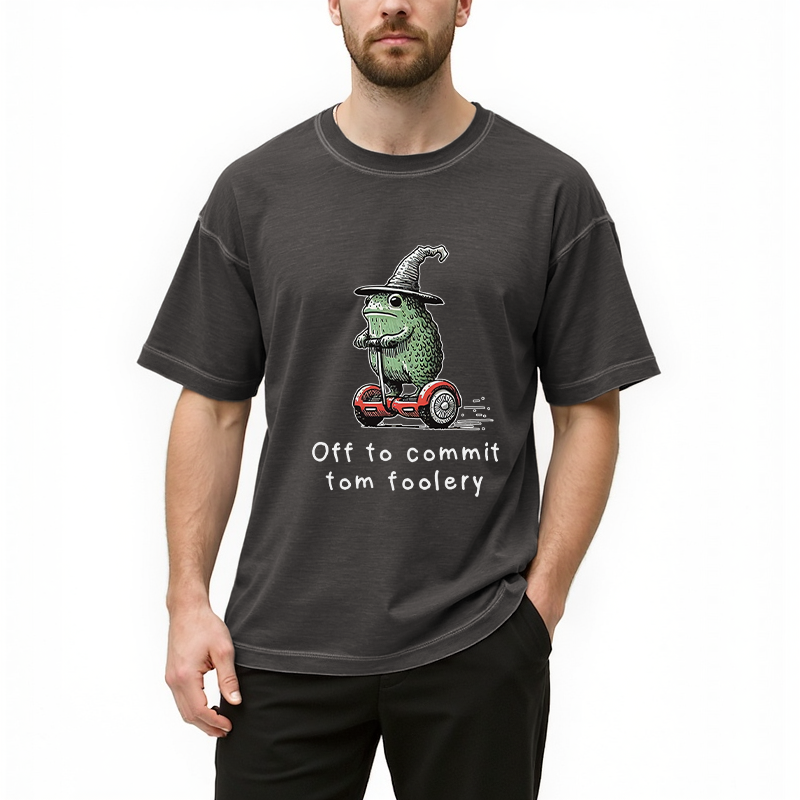 bbb Frog Riding A Balance Scooter Gradient Washed T-Shirt
