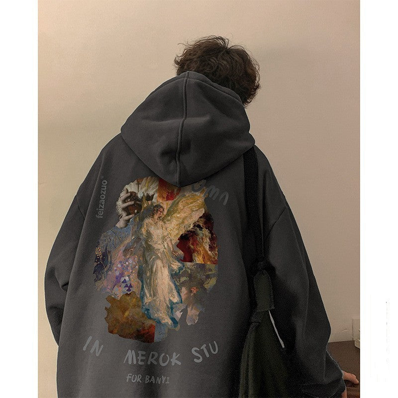 Oversized Men's Hooded Sweater - Relaxed Fit, Casual