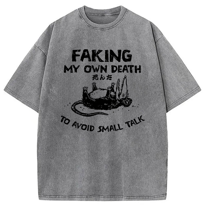 bbb Faking My Own Death Washed T-Shirt