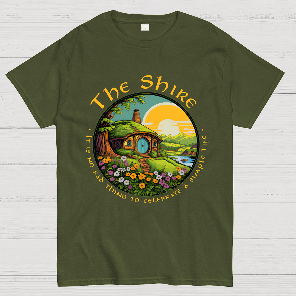 The Shire Home Middle Earth Wizard Journey Fellowship Elvish Bookish  T-Shirt