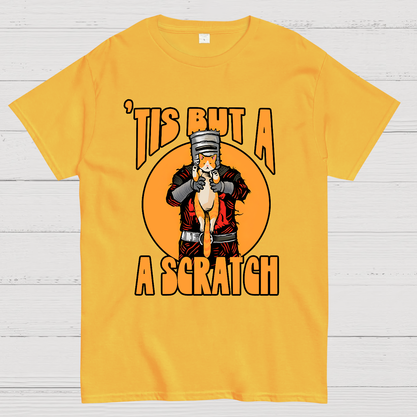 Tis But A Scratch The Black Knight Vs Cat Knight & Kitten  T-Shirt