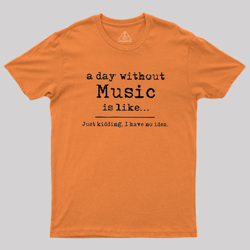 A Day Without Music  T-Shirt