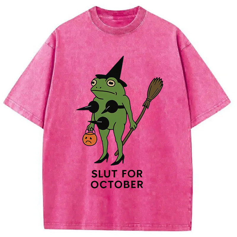 bbb Slut For October Washed T-Shirt