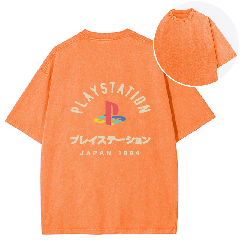 bbb PlayStation Japan Back Washed T-Shirt