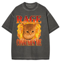 bbb Rage Consumes Me Edgy Funny Cat Meme Gradient Washed T-Shirt