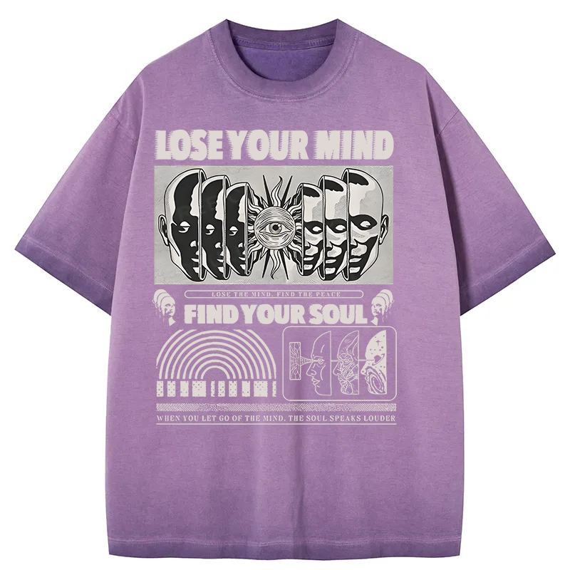 bbb Lose Mind Find Soul Gradient Washed T-Shirt