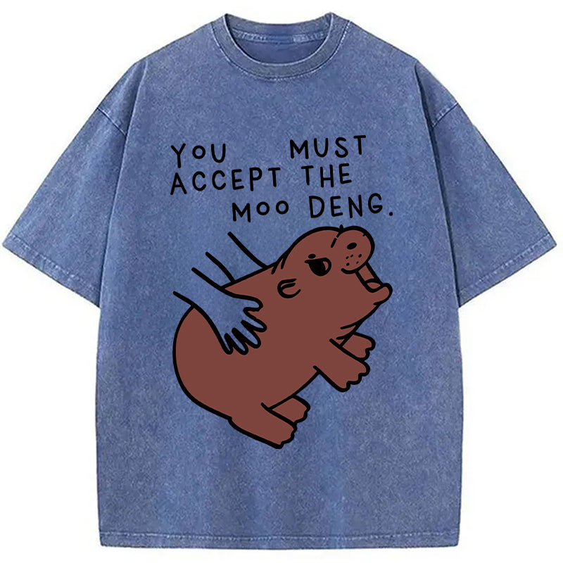 bbb Give You Moo Deng Washed T-Shirt
